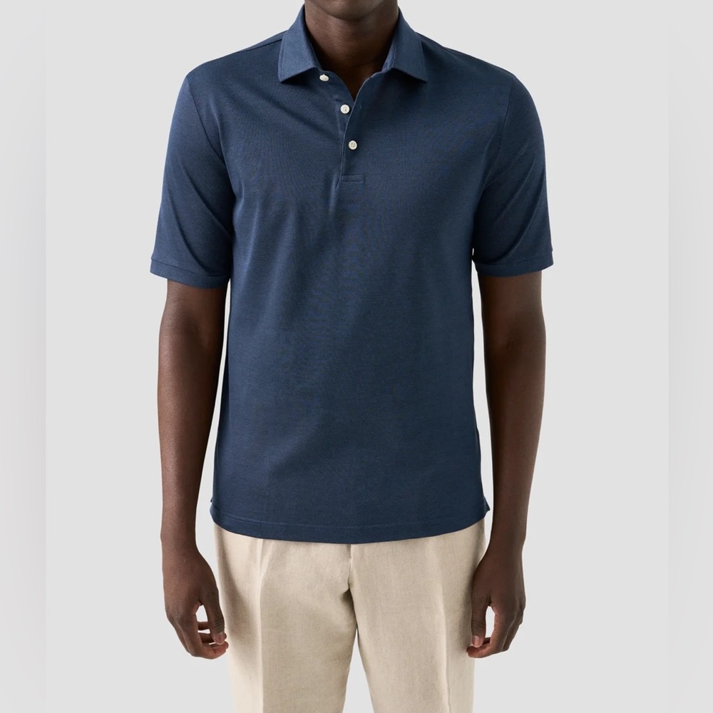 ETON Pique Knit Cotton Polo Shirt Mens Size 3XL Luxury Casual Business.  23
